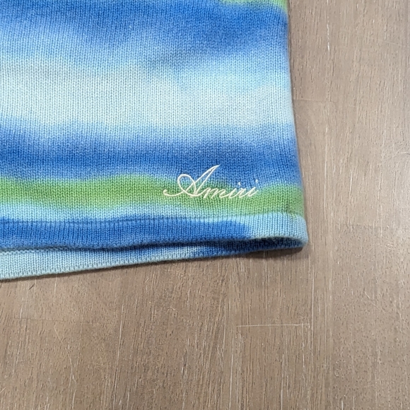 Mens AMIRI Horizontal Tie-Dye Cashmere Blend Shorts Blue Large - Picture 4 of 8